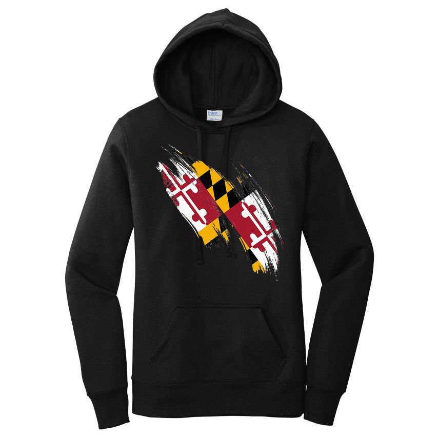 Maryland Flag Marylander Maryland Flag State Pride Women's Pullover Hoodie