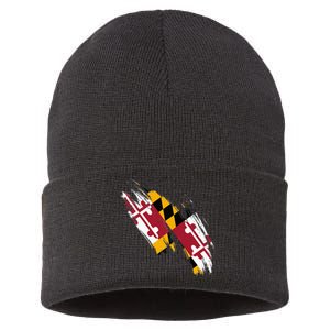 Maryland Flag Marylander Maryland Flag State Pride Sustainable Knit Beanie