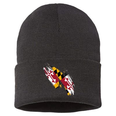 Maryland Flag Marylander Maryland Flag State Pride Sustainable Knit Beanie