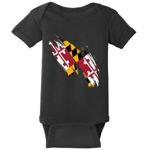 Maryland Flag Marylander Maryland Flag State Pride Baby Bodysuit