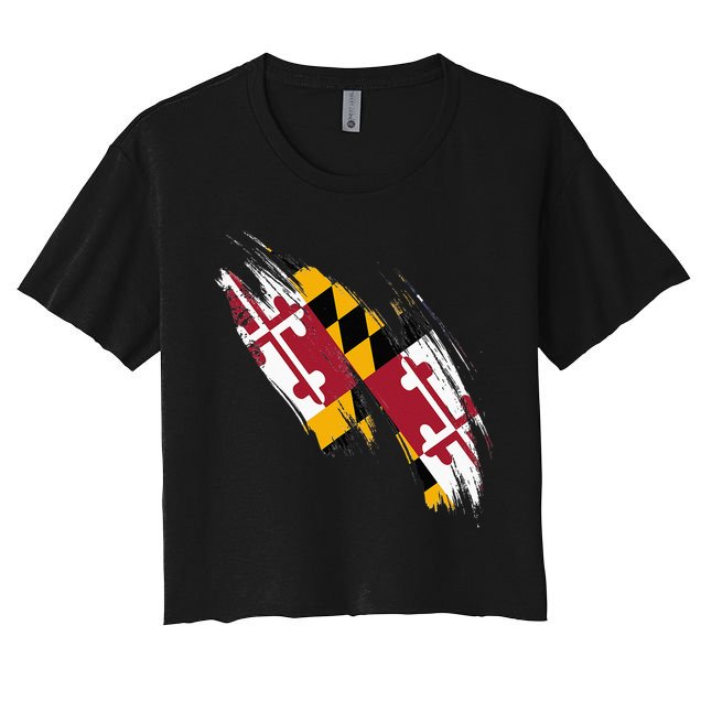 Maryland Flag Marylander Maryland Flag State Pride Crop Top
