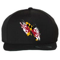 Maryland Flag Marylander Maryland Flag State Pride Wool Snapback Cap