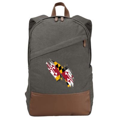 Maryland Flag Marylander Maryland Flag State Pride Cotton Canvas Backpack