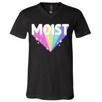 Moist Funny Meme Offensive Weird Cool Hilarious Humorous V-Neck T-Shirt