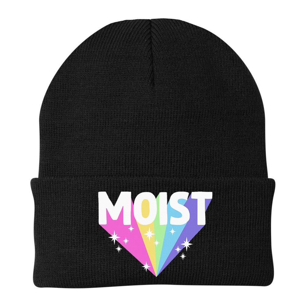 Moist Funny Meme Offensive Weird Cool Hilarious Humorous Beanie