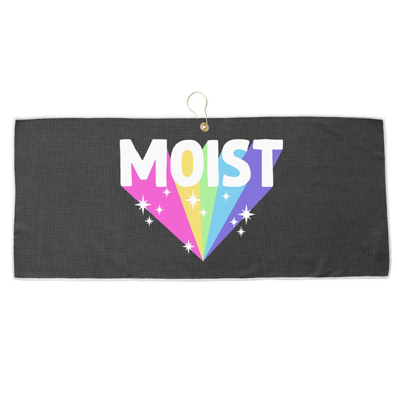 Moist Funny Meme Offensive Weird Cool Hilarious Humorous Large Microfiber Waffle Golf Towel