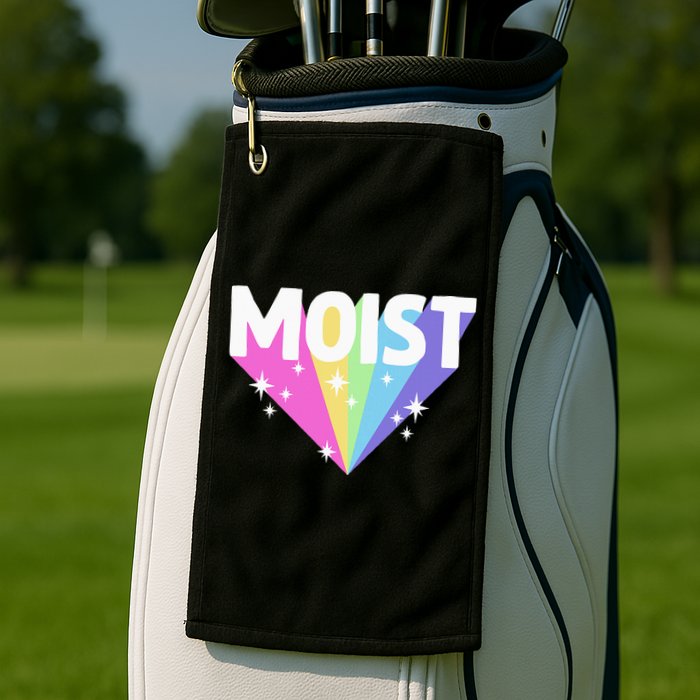 Moist Funny Meme Offensive Weird Cool Hilarious Humorous Golf Towel