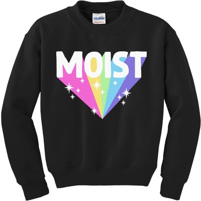 Moist Funny Meme Offensive Weird Cool Hilarious Humorous Kids Sweatshirt