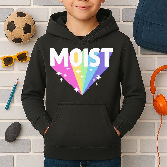 Moist Funny Meme Offensive Weird Cool Hilarious Humorous Kids Hoodie