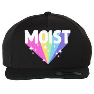 Moist Funny Meme Offensive Weird Cool Hilarious Humorous Wool Snapback Cap