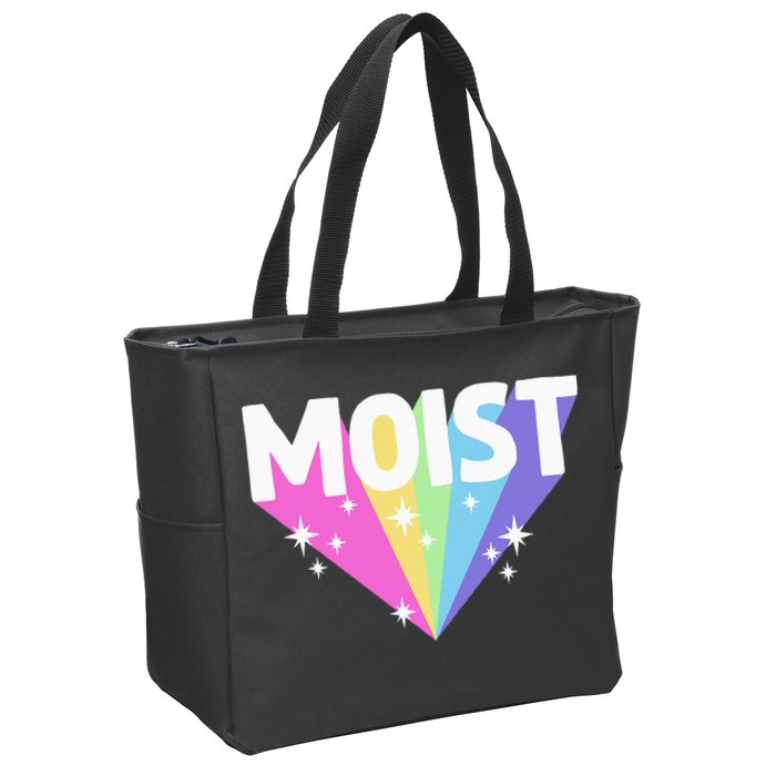 Moist Funny Meme Offensive Weird Cool Hilarious Humorous Zip Tote Bag