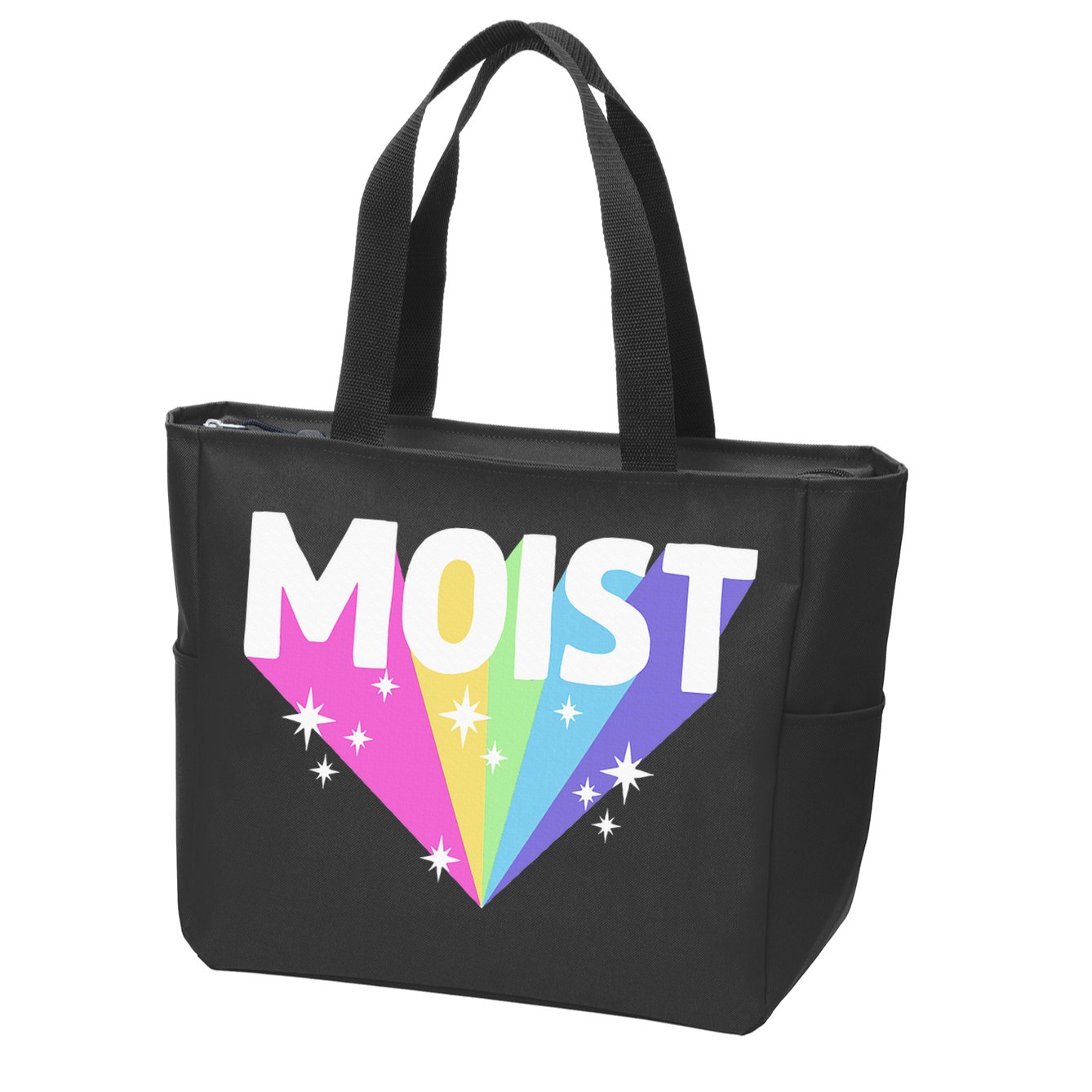 Moist Funny Meme Offensive Weird Cool Hilarious Humorous Zip Tote Bag