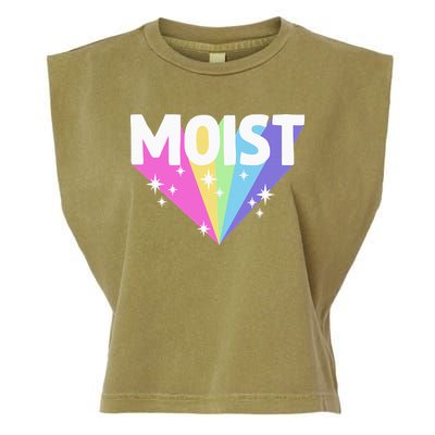 Moist Funny Meme Offensive Weird Cool Hilarious Humorous Garment-Dyed Women's Muscle Tee