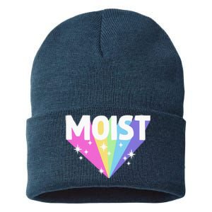 Moist Funny Meme Offensive Weird Cool Hilarious Humorous Sustainable Knit Beanie