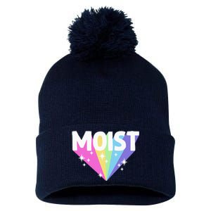 Moist Funny Meme Offensive Weird Cool Hilarious Humorous Pom Pom 12in Knit Beanie