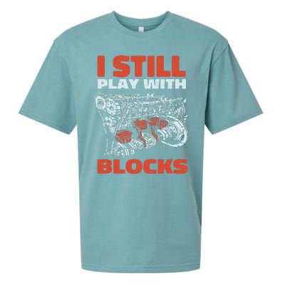 Mechanic for Man Still Play with Blocks Dad Grandpa Sueded Cloud Jersey T-Shirt