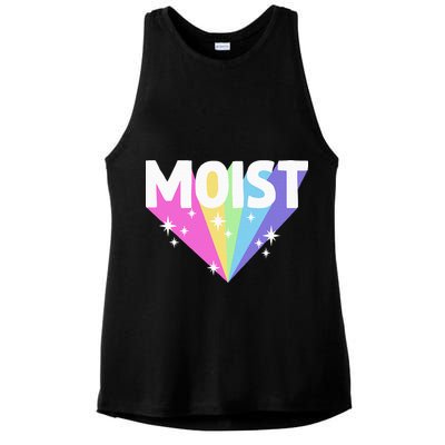 Moist Funny Meme Offensive Weird Cool Ladies PosiCharge Tri-Blend Wicking Tank