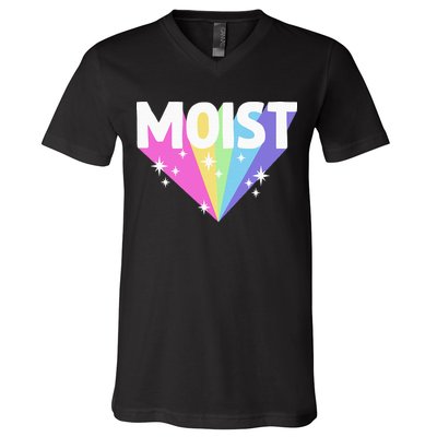 Moist Funny Meme Offensive Weird Cool V-Neck T-Shirt