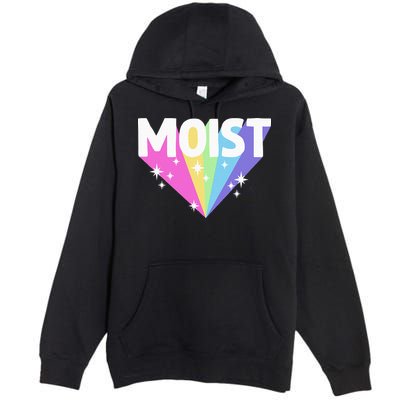 Moist Funny Meme Offensive Weird Cool Premium Pullover Hoodie