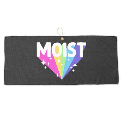 Moist Funny Meme Offensive Weird Cool Large Microfiber Waffle Golf Towel