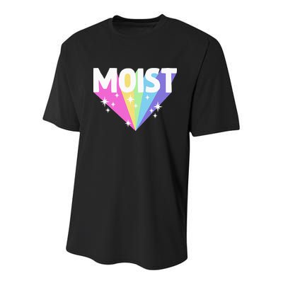 Moist Funny Meme Offensive Weird Cool Youth Performance Sprint T-Shirt