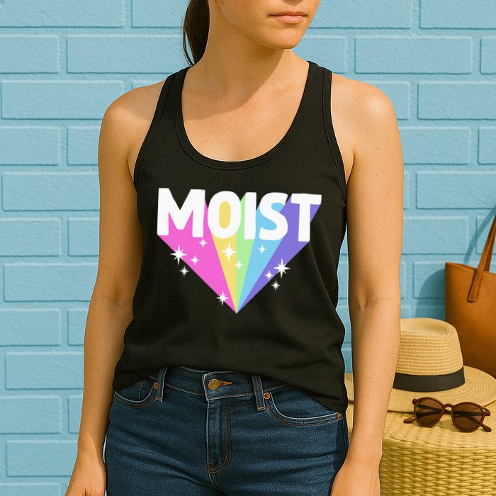 Moist Funny Meme Offensive Weird Cool Womens Tank Top