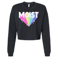 Moist Funny Meme Offensive Weird Cool Cropped Pullover Crew