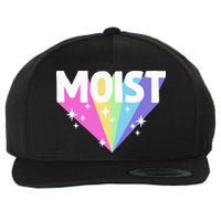 Moist Funny Meme Offensive Weird Cool Wool Snapback Cap