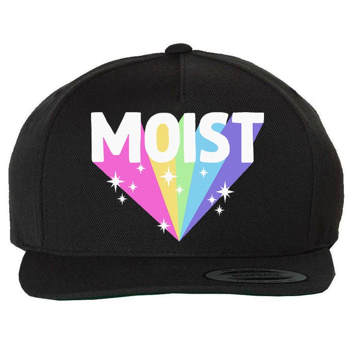 Moist Funny Meme Offensive Weird Cool Wool Snapback Cap