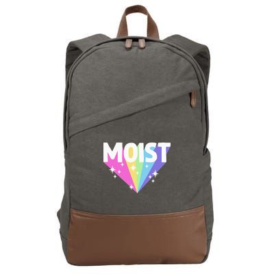 Moist Funny Meme Offensive Weird Cool Cotton Canvas Backpack