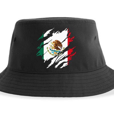 Mexican Flag Mexico Sustainable Bucket Hat