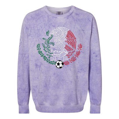 Mexico Flag Mexican Eagle Soccer Colorblast Crewneck Sweatshirt