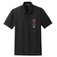 Mexico Flag Mexican Eagle Soccer Dry Zone Grid Polo