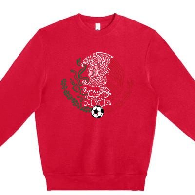 Mexico Flag Mexican Eagle Soccer Premium Crewneck Sweatshirt