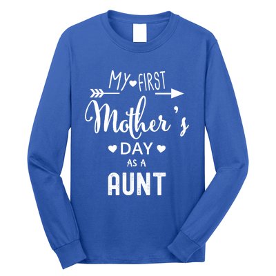 My First Mother's Day As A Aunt Mom To Be Sister's Mom Gift Long Sleeve Shirt