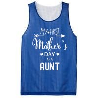 My First Mother's Day As A Aunt Mom To Be Sister's Mom Gift Mesh Reversible Basketball Jersey Tank