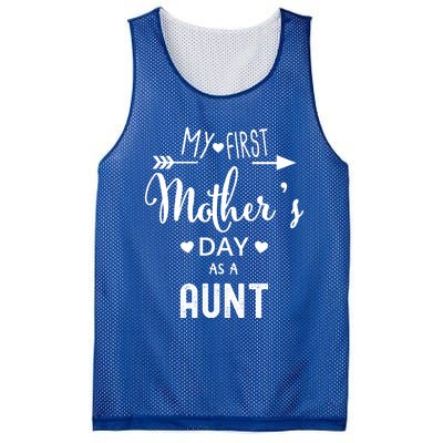 My First Mother's Day As A Aunt Mom To Be Sister's Mom Gift Mesh Reversible Basketball Jersey Tank