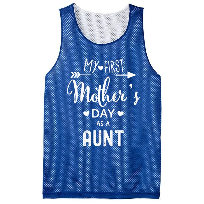 My First Mother's Day As A Aunt Mom To Be Sister's Mom Gift Mesh Reversible Basketball Jersey Tank