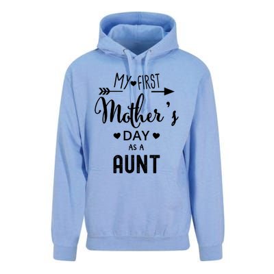 My First Mother's Day As A Aunt Mom To Be Sister's Mom Gift Unisex Surf Hoodie