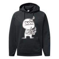 Middle Finger Maniac funny Performance Fleece Hoodie