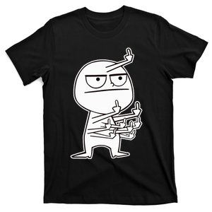 Middle Finger Maniac funny T-Shirt