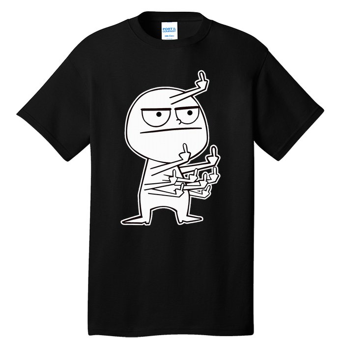 Middle Finger Maniac funny Tall T-Shirt