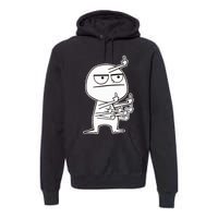 Middle Finger Maniac funny Premium Hoodie