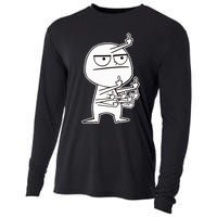 Middle Finger Maniac funny Cooling Performance Long Sleeve Crew