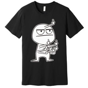 Middle Finger Maniac funny Premium T-Shirt