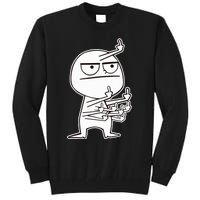 Middle Finger Maniac funny Tall Sweatshirt