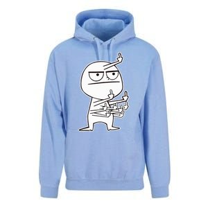 Middle Finger Maniac funny Unisex Surf Hoodie