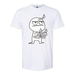 Middle Finger Maniac funny Softstyle CVC T-Shirt