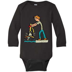 Magnet Fishing Baby Long Sleeve Bodysuit