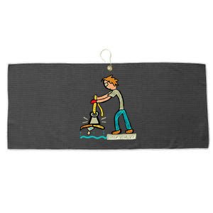 Magnet Fishing Large Microfiber Waffle Golf Towel